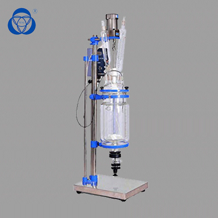 304 Stainess Steel Lab Glass Reactor , Glass Pressure Reactor Mini Single Layer