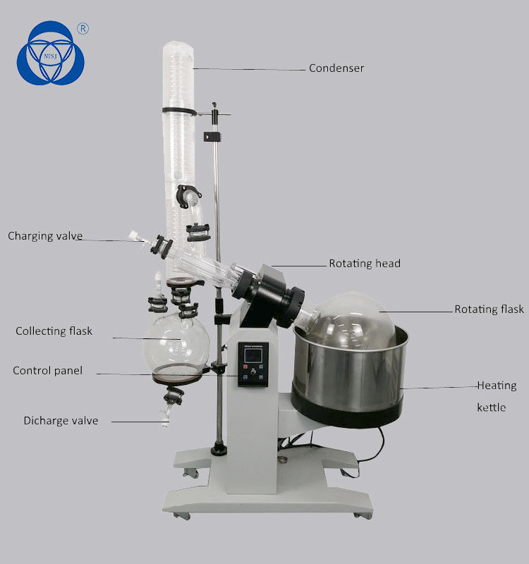 Lab Chemical Rotary Vacuum Evaporator , Rotary Vacuum Distiller With Water Bath